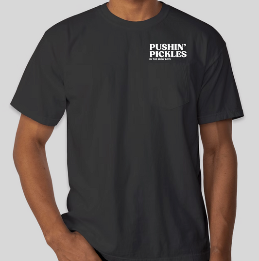 Black Pushin' Pickles Pocket Tee